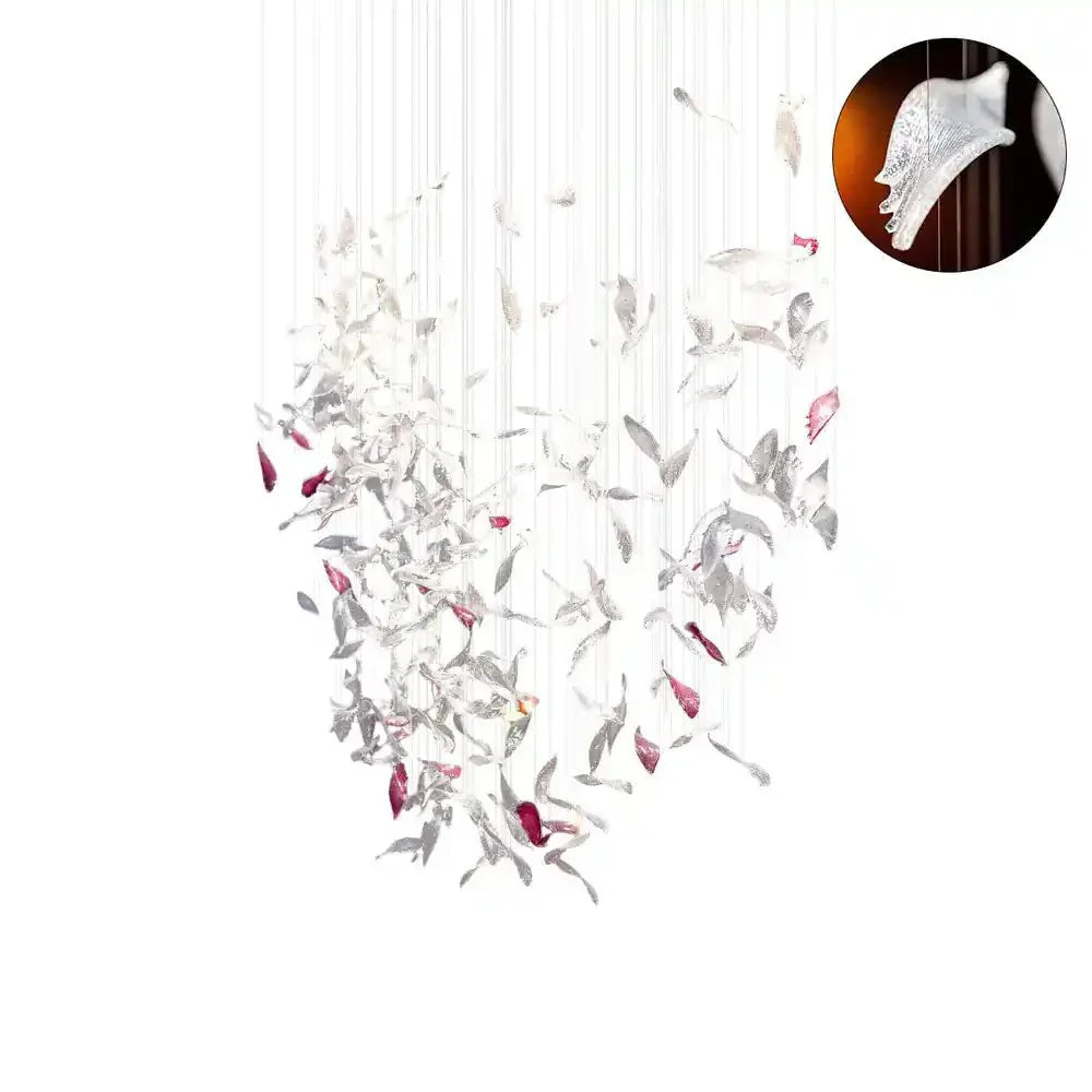 Flying Glass Feather Chandelier - Joyfuzzy