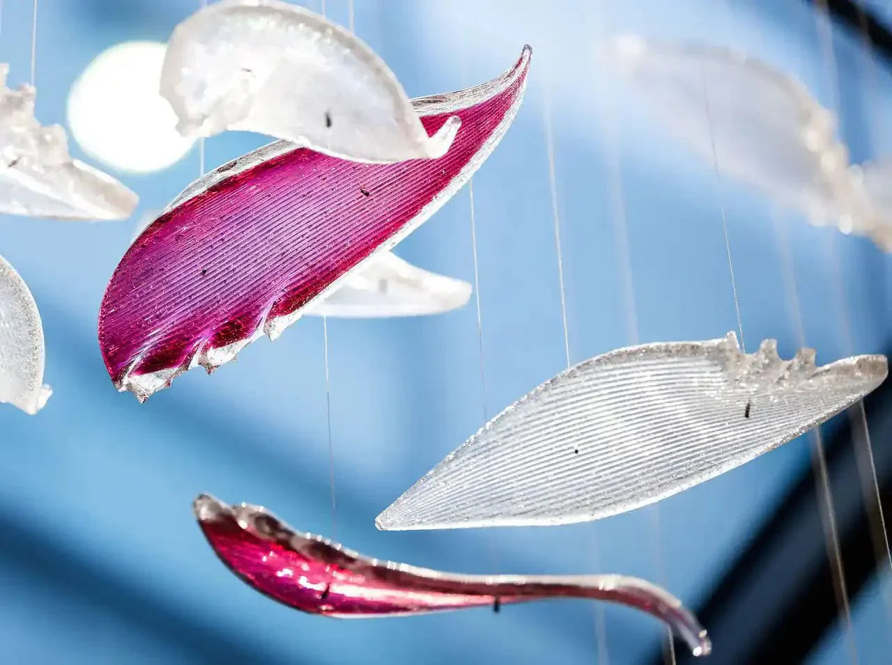 Flying Glass Feather Chandelier - Joyfuzzy