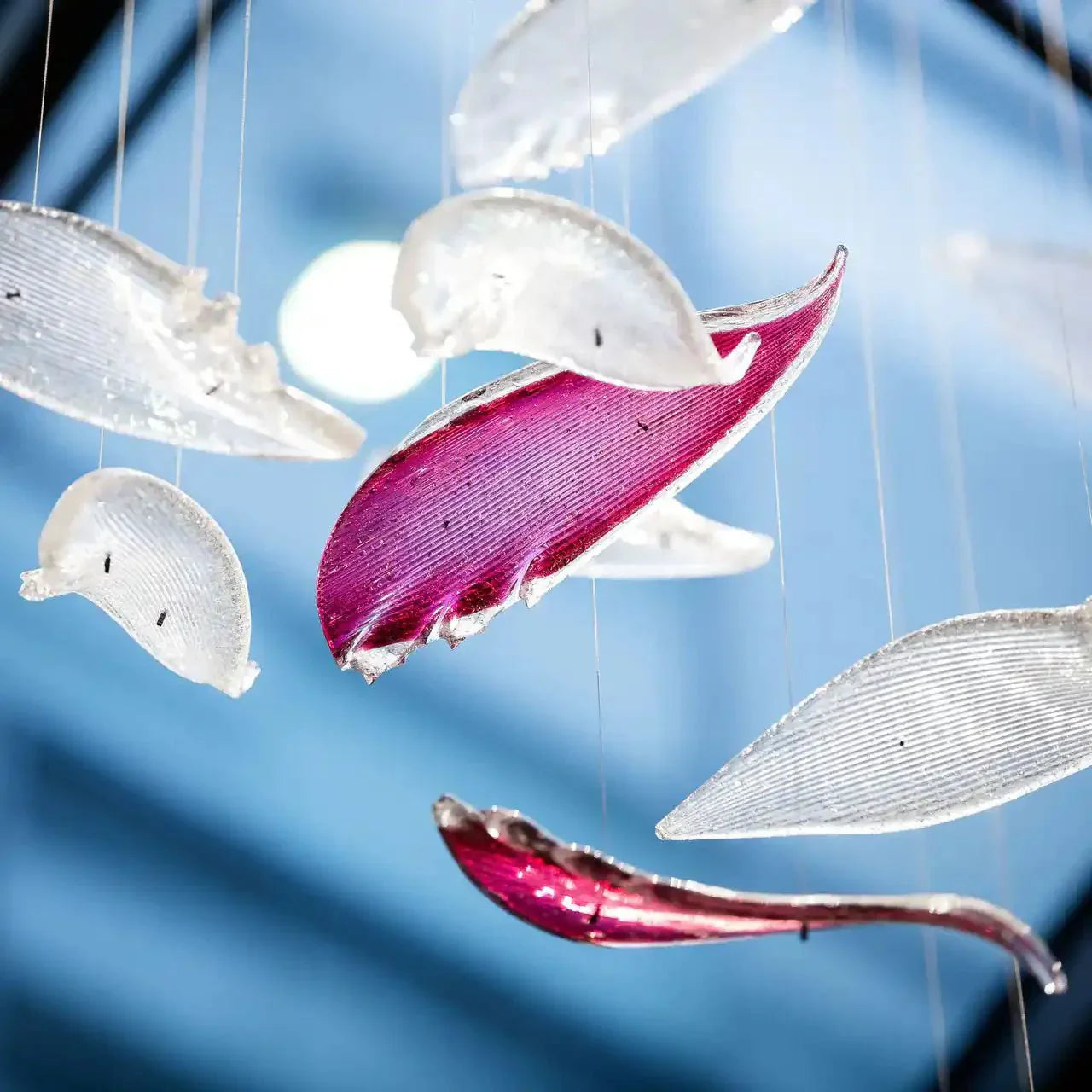 Flying Glass Feather Chandelier - Joyfuzzy
