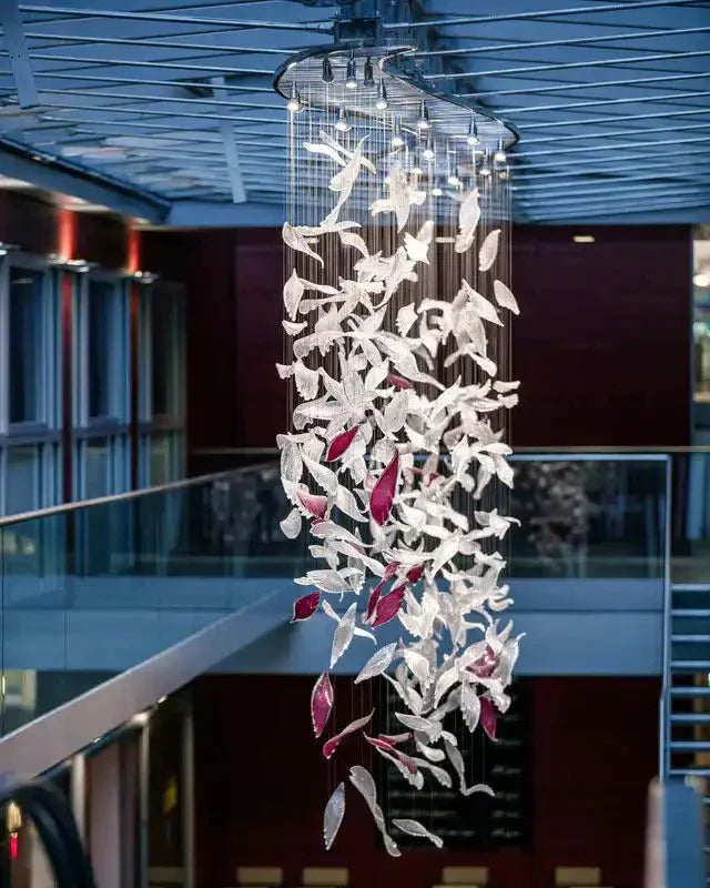 Flying Glass Feather Chandelier - Joyfuzzy