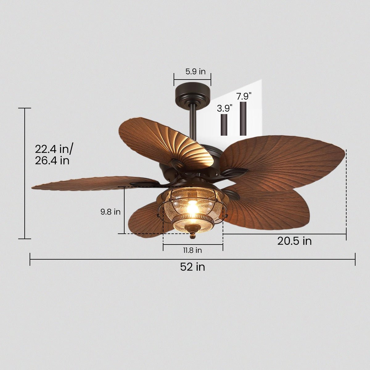 FolioWind Ceiling Fans with Lights - Joyfuzzy