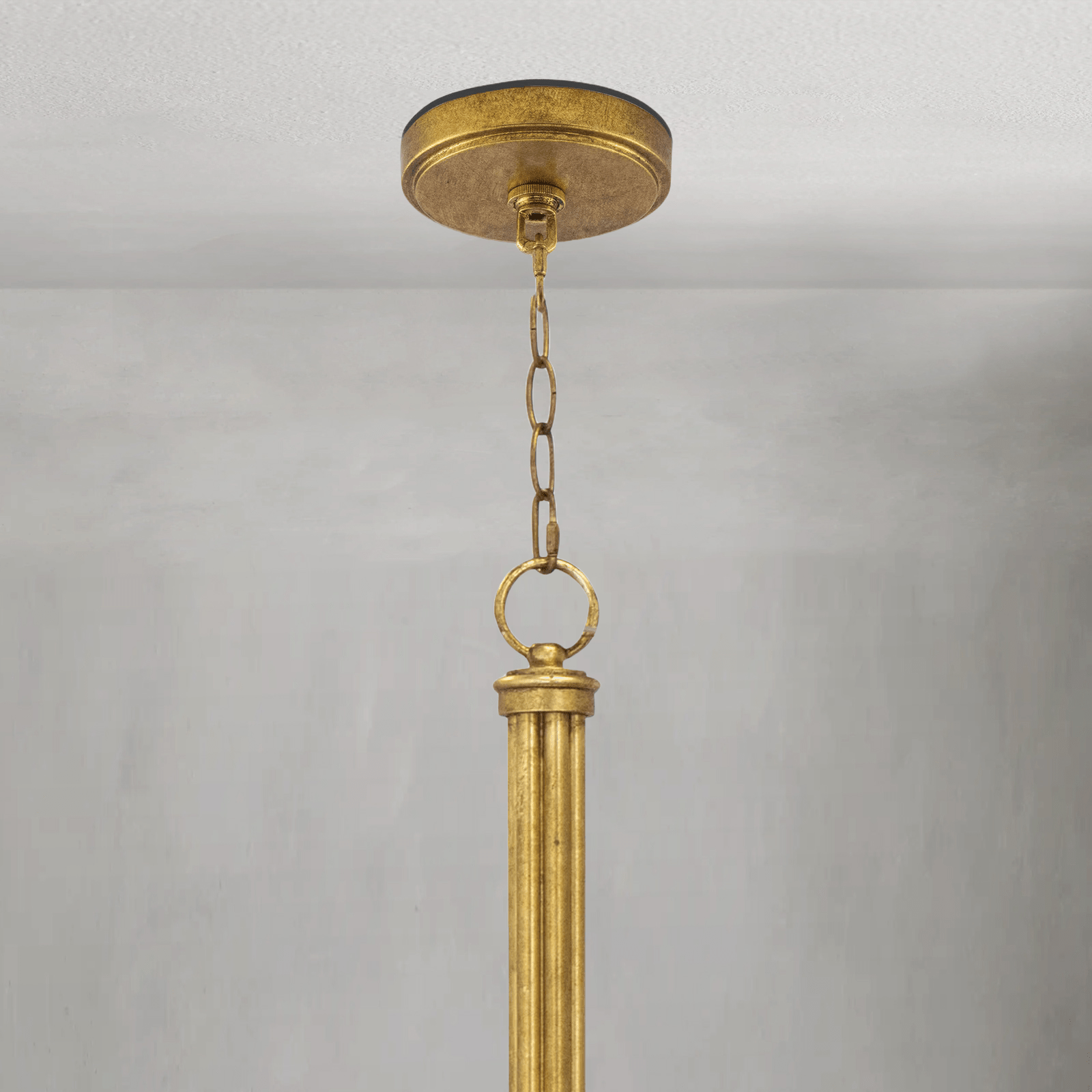 Fontara Rattan Reed Chandelier(Antique Gold Leaf) - Joyfuzzy