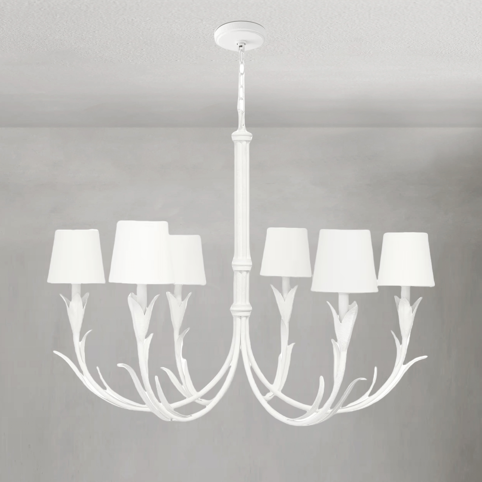 Fontara White Reed Chandelier - Joyfuzzy