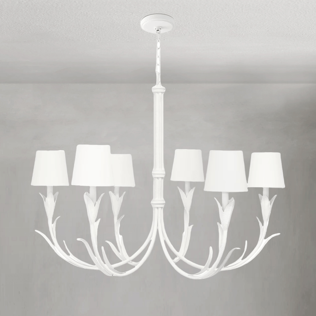 Fontara White Reed Chandelier - Joyfuzzy