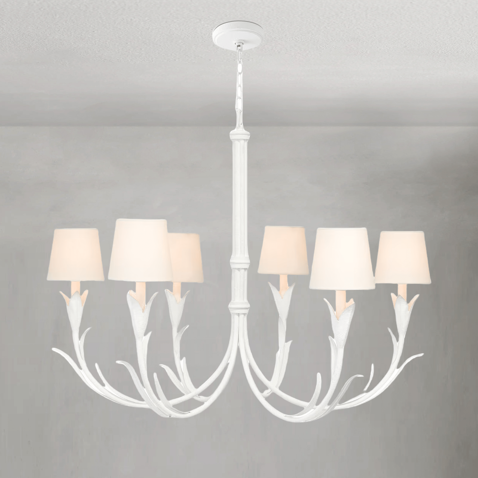 Fontara White Reed Chandelier - Joyfuzzy