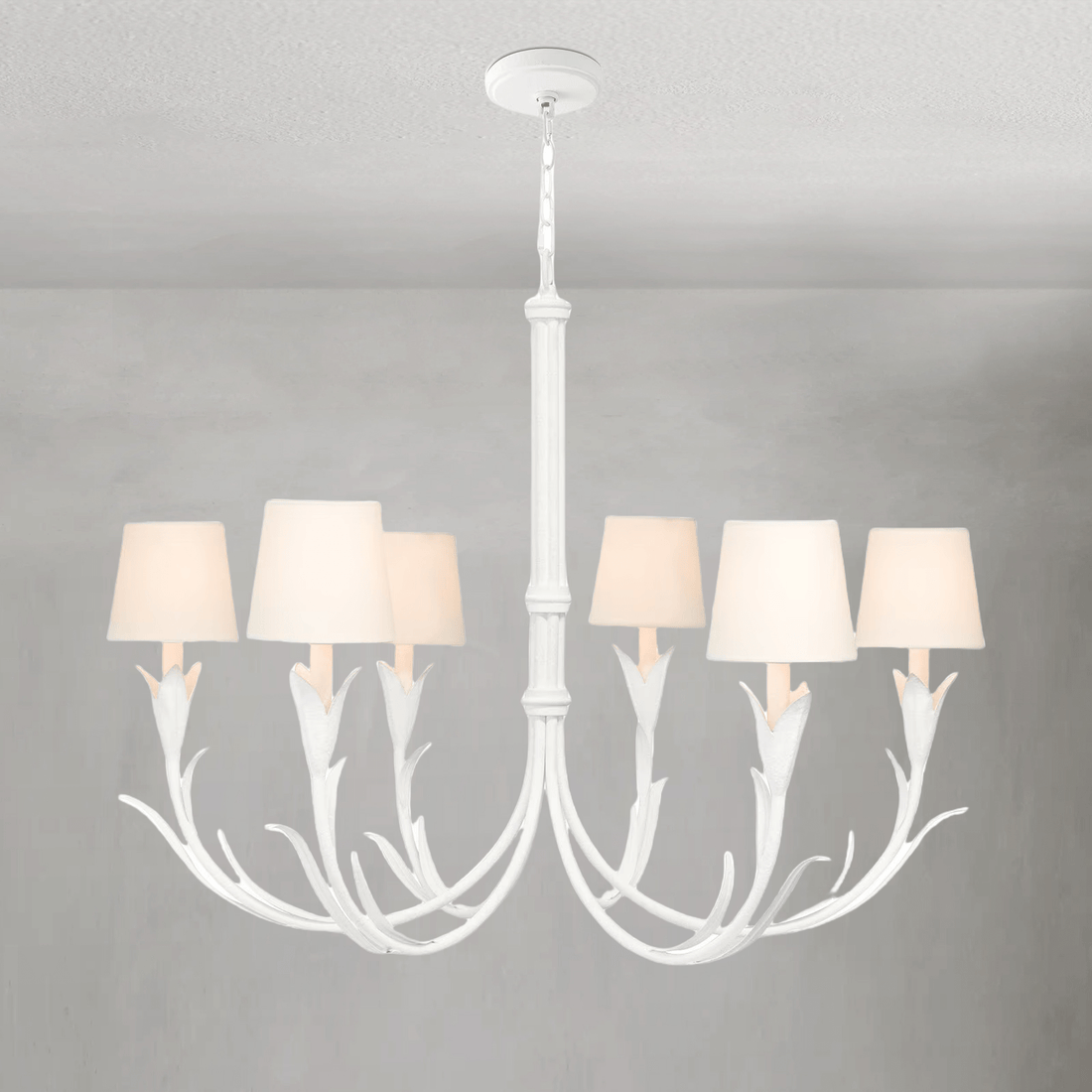 Fontara White Reed Chandelier - Joyfuzzy