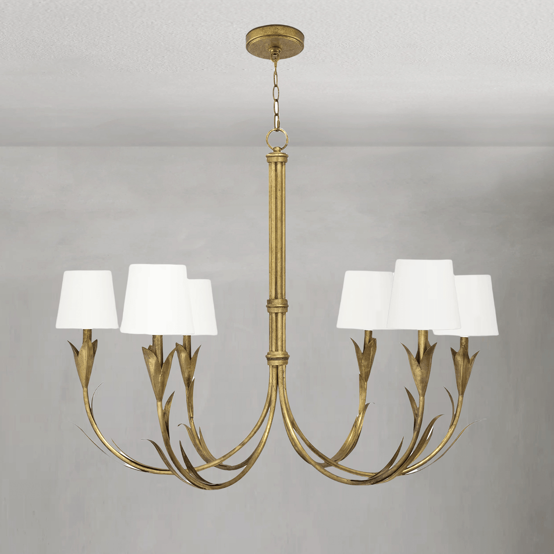 Fontara White Reed Chandelier(Antique Gold Leaf ) - Joyfuzzy
