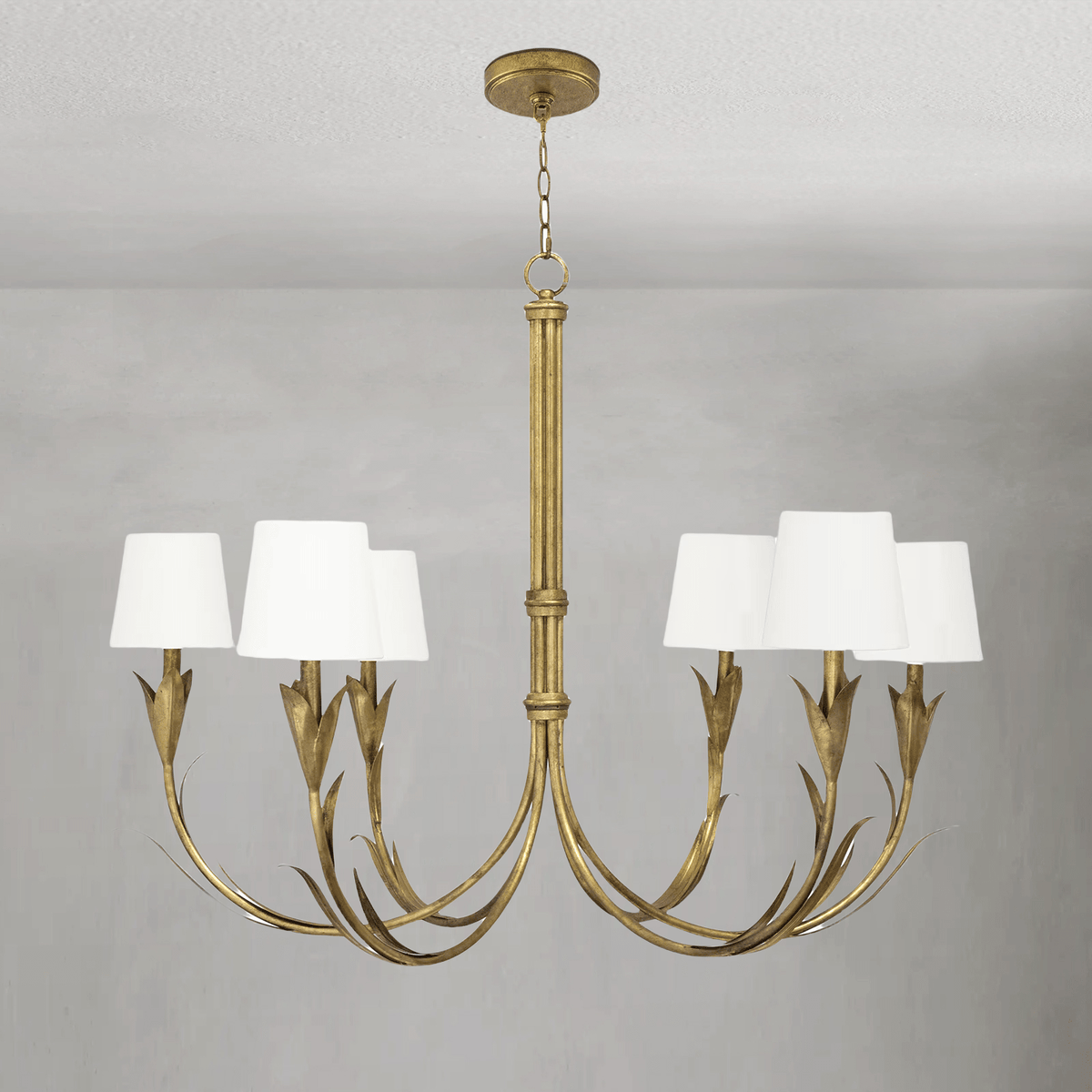 Fontara White Reed Chandelier(Antique Gold Leaf ) - Joyfuzzy