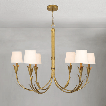 Fontara White Reed Chandelier(Antique Gold Leaf ) - Joyfuzzy
