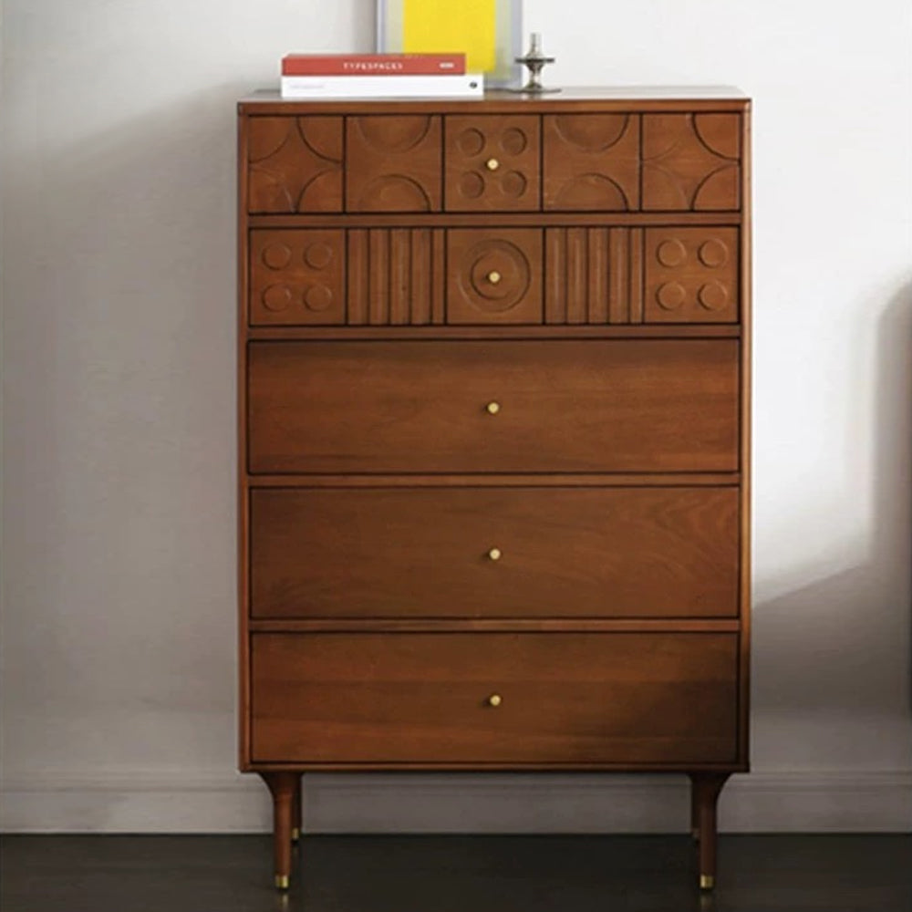 Grain Wood Furniture Mid Century Cabinet - Corner Storage Cabinet for Home