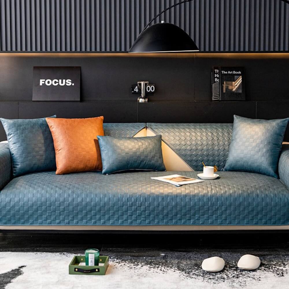 Water-resistant Leathaire Fabric Sofa Cover Furniture Protection Couch Cover