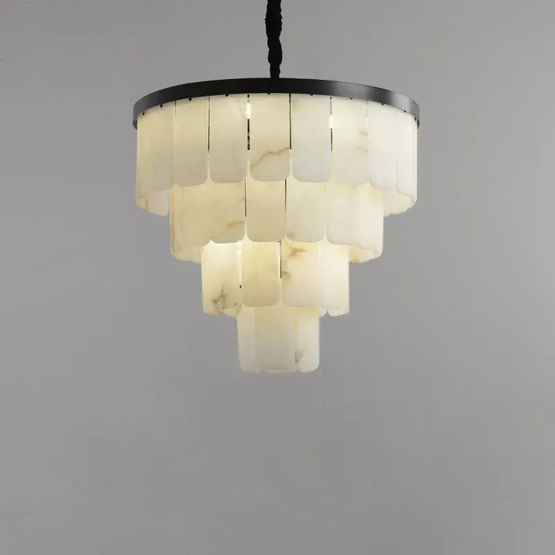 Alabaster Modern Multi-Tiered Round Chandelier 4 Layer Style A Chandelier [product_tags] Fabtiko
