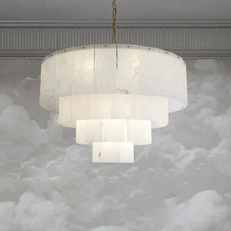 Alabaster Multi-Layer Modern Round Chandelier 31" Chandelier [product_tags] Fabtiko