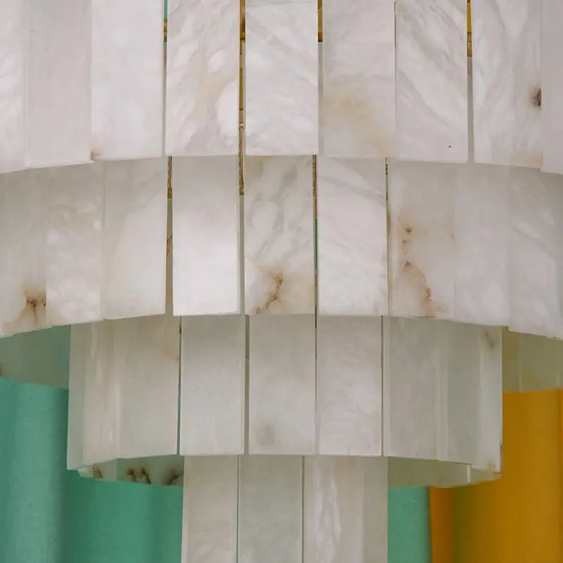 Alabaster Multi-Tiered Round Chandelier Lighting Chandelier [product_tags] Fabtiko