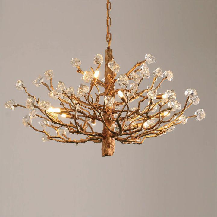 Gemstone Branch Chandelier - 10heads size: L 31.5″(80cm) x H 21.7″(55cm)Joyfuzzy