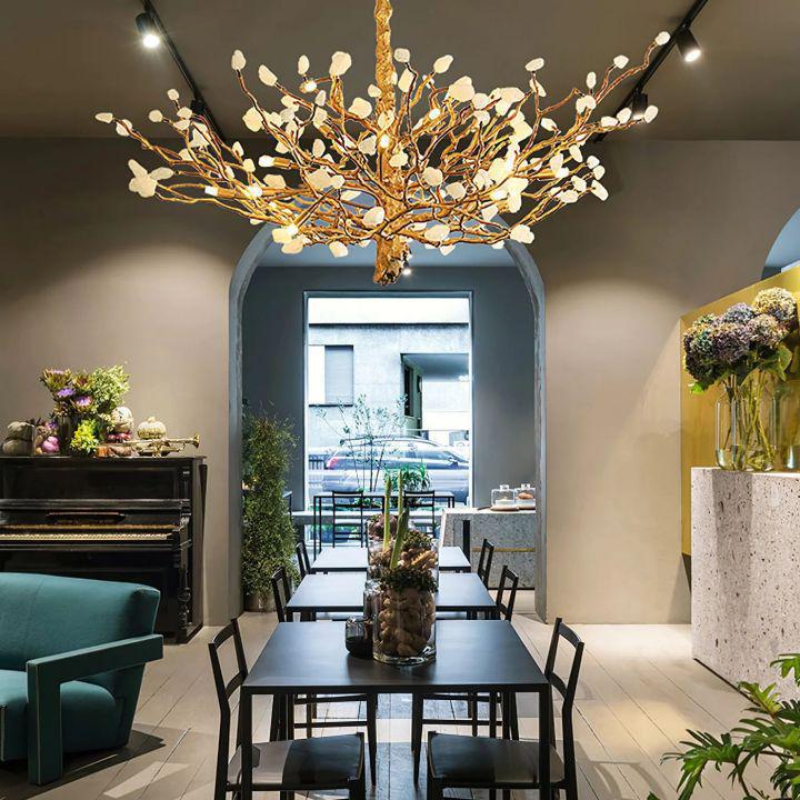 Gemstone Branch Chandelier - 8heads size: L 23.6″(60cm) x H 21.7″(55cm)Joyfuzzy