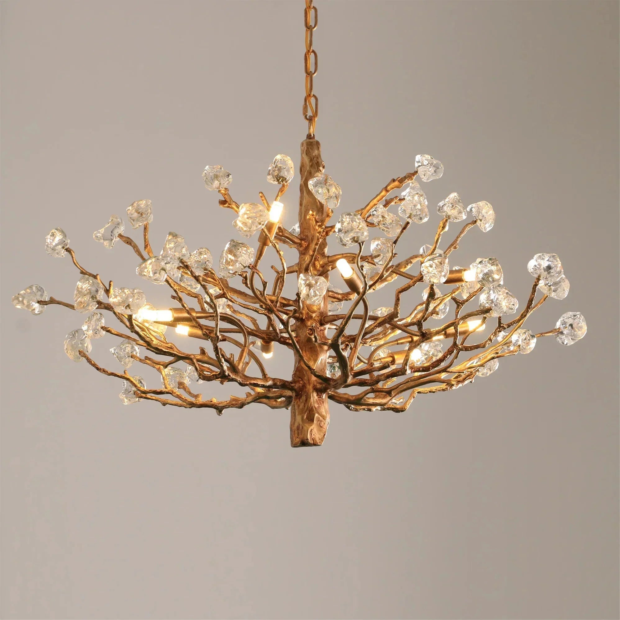 Gemstone Branch Chandelier with Artistic Design for Bedroom or Living Room - 8 Lights/D23.6"*H21.65"Warm LightJoyfuzzy