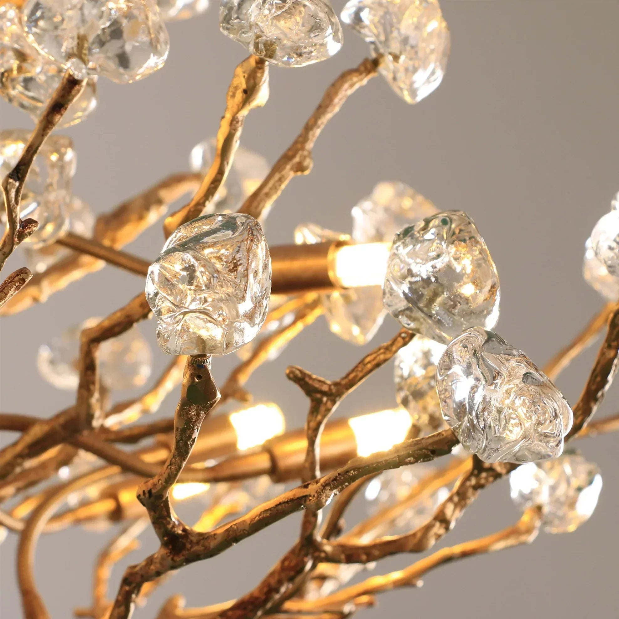 Gemstone Branch Chandelier with Artistic Design for Bedroom or Living Room - 8 Lights/D23.6"*H21.65"Warm LightJoyfuzzy