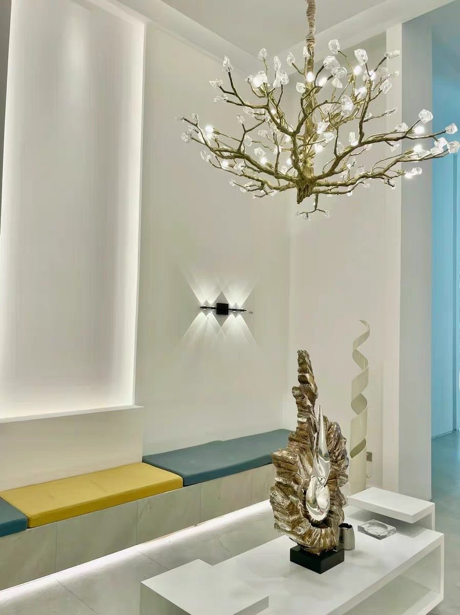 Gemstone Branch Chandelier with Artistic Design for Bedroom or Living Room - 8 Lights/D23.6"*H21.65"Warm LightJoyfuzzy