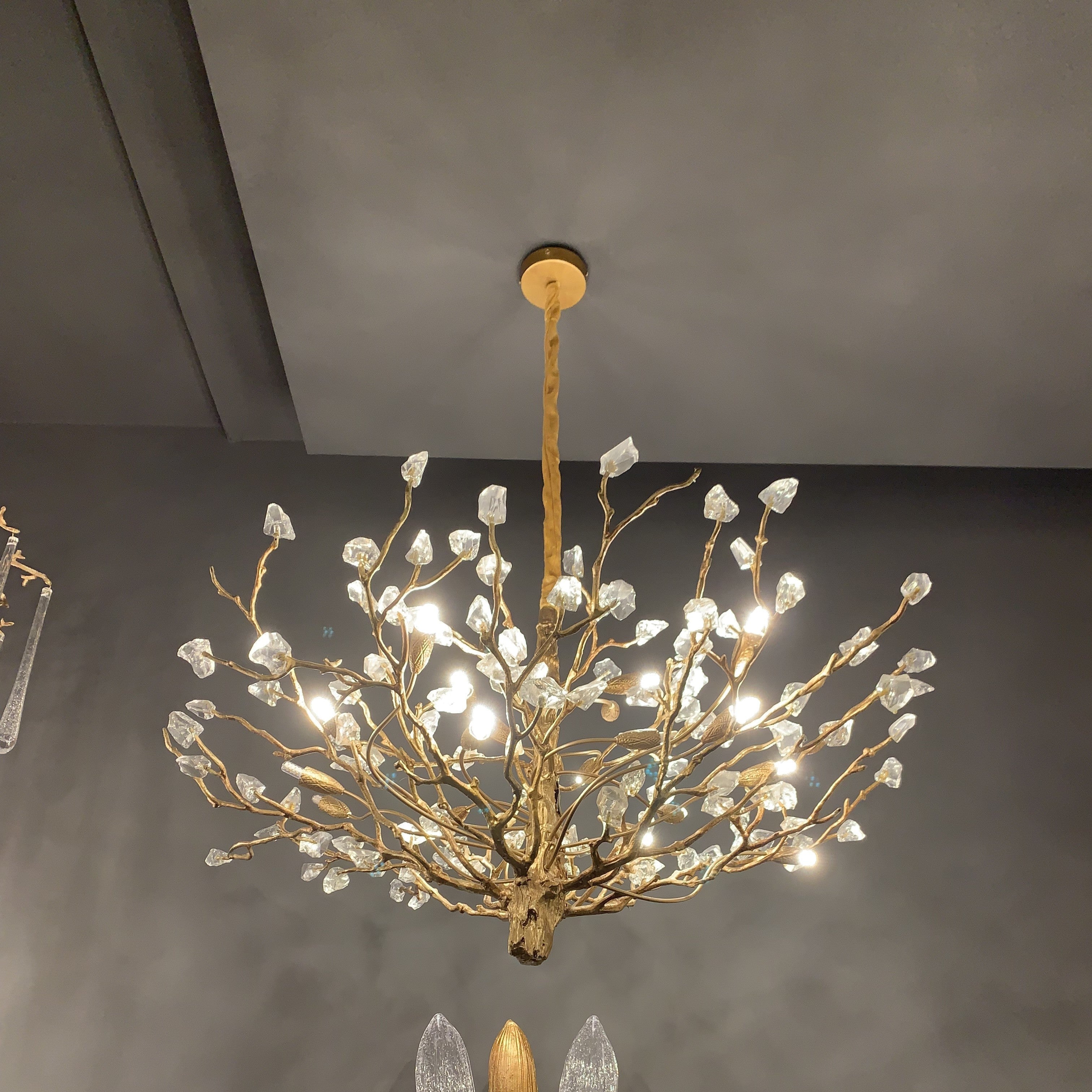 Gemstone Branch Chandelier with Artistic Design for Bedroom or Living Room - 8 Lights/D23.6"*H21.65"Warm LightJoyfuzzy