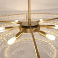 Ghiaccio Glass Oval Chandelier 54''65'' - Matte BlackClear65
