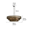 Ghiacio Glass Round Chandelier 24