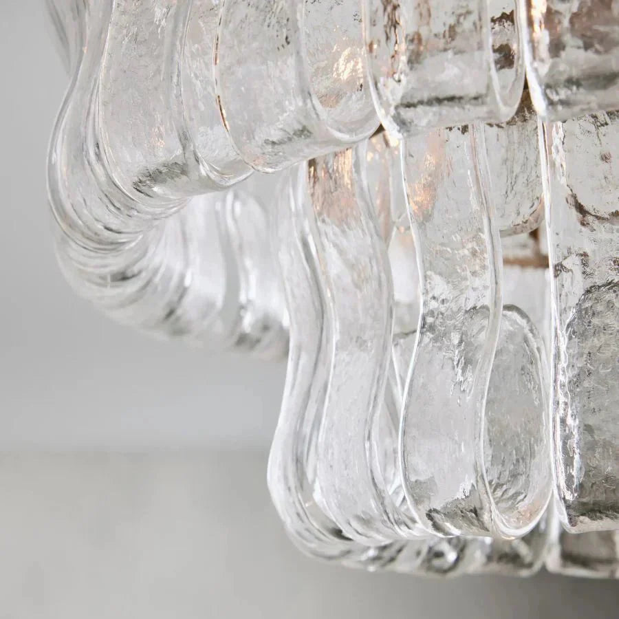 Ghiaccio Modern Glass Flushmount - Matte BlackSmokeJoyfuzzy
