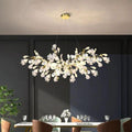 Ginkgo Branch Chandelier - All white leavesL100CM (L39¼