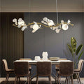 Ginkgo Glass Chandelier - 4 heads Size: L 39.4″(100cm) x H 6.3″(16cm)Joyfuzzy