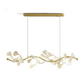 Ginkgo Glass Chandelier - 4 heads Size: L 39.4″(100cm) x H 6.3″(16cm)Joyfuzzy