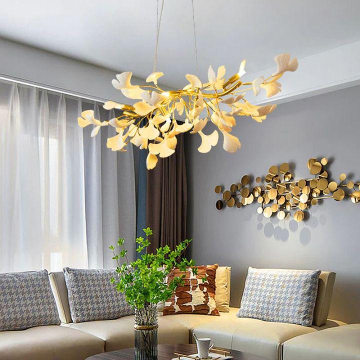 Ginkgo Luxury Chandelier Style C - L 31.5″(80cm) x W 17.7″(45cm) x H 13.8″(35cm) (G9*6)Joyfuzzy