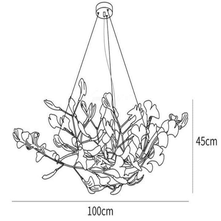 Ginkgo Luxury Chandelier Style D - 8 Lights: L 39.4''(100cm) x H 17.7''(45cm)Joyfuzzy