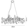 Ginkgo Luxury Chandelier Style E - 8 Lights: L 59''(150cm) x W 11.8''(30cm)Gold+WhiteJoyfuzzy