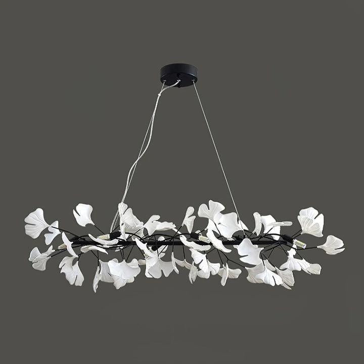 Ginkgo Luxury Chandelier Style E - 4 Lights: L 39.4''(100cm) x W 11.8''(30cm)Black+WhiteJoyfuzzy