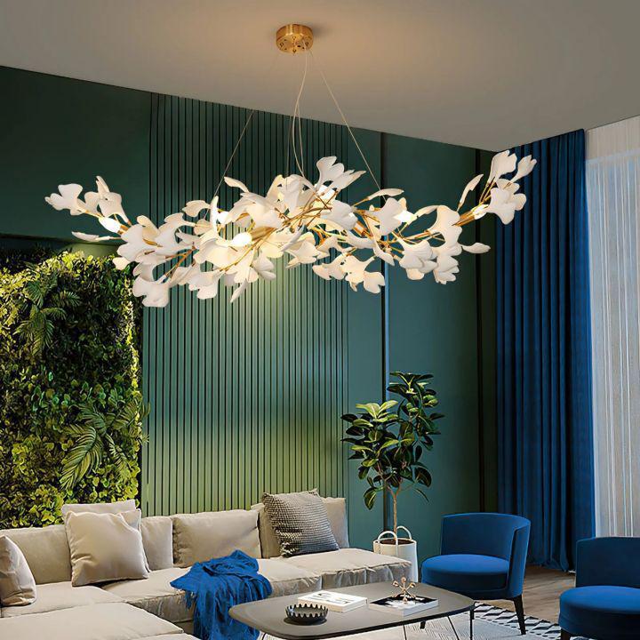 Ginkgo Luxury Chandelier Style F - 10 Lights: L 47.2''(120cm) x W19.7''(50cm) x H 59''(150cm)Joyfuzzy