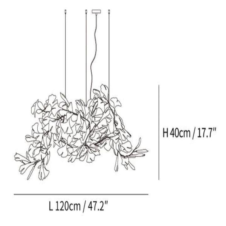 Ginkgo Luxury Chandelier Style G - 8 Lights: L 47.2''(120cm) x H 17.7''(45cm)Joyfuzzy