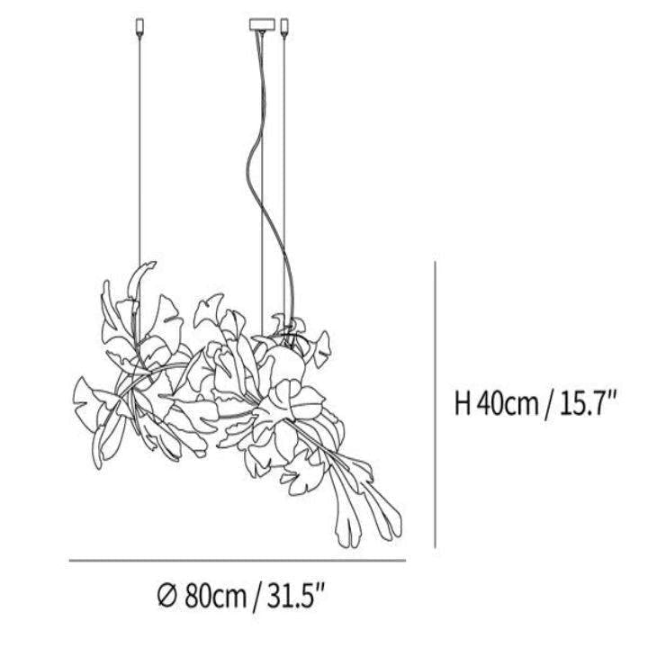 Ginkgo Luxury Chandelier Style I - 8 Lights: L 31.5''(80cm) x H 15.7'''(40cm)Joyfuzzy