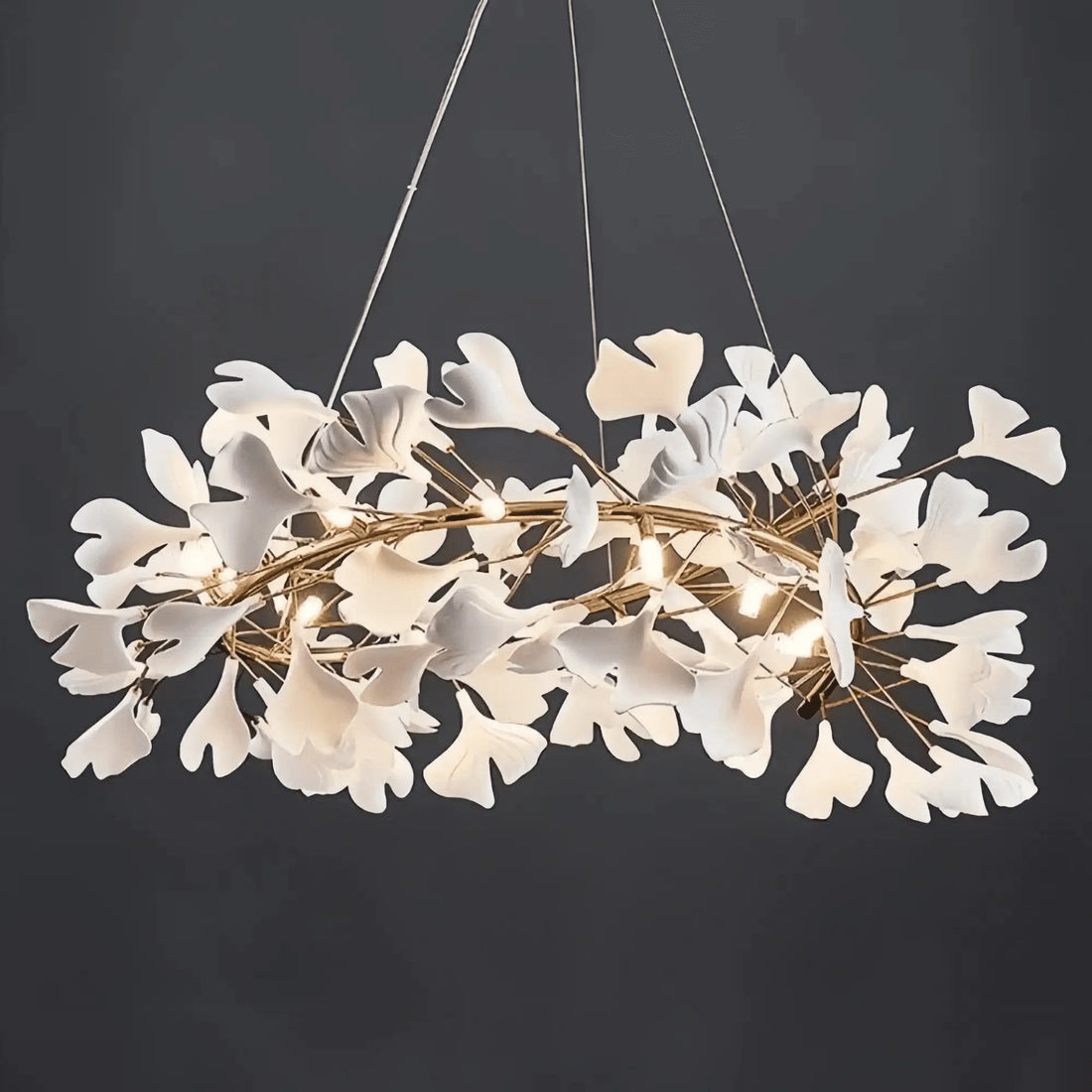 Ginkgo Round Chandelier - 24"Joyfuzzy