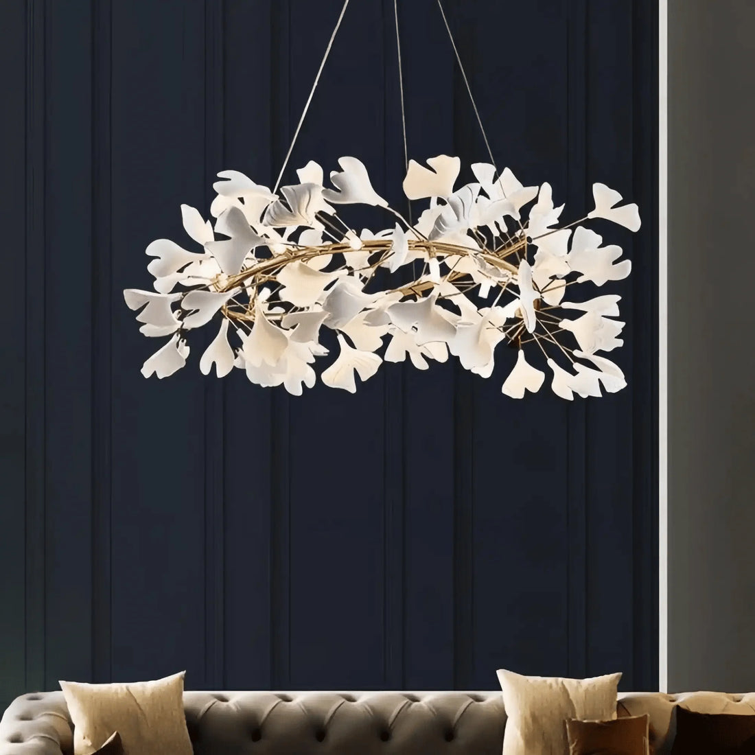 Ginkgo Round Chandelier - 24"Joyfuzzy