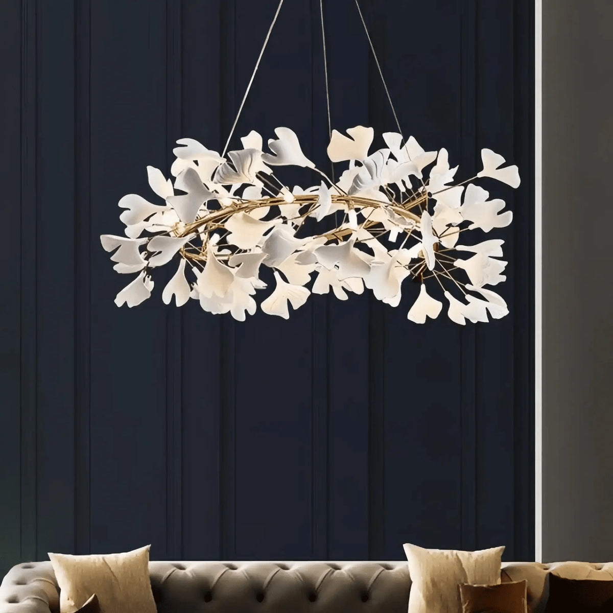 Ginkgo Round Chandelier - 24"Joyfuzzy