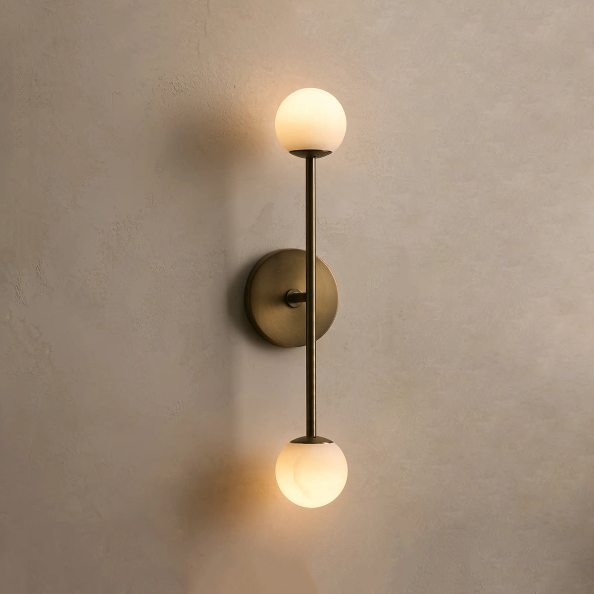 Girouette Double Sconce Antique Brass