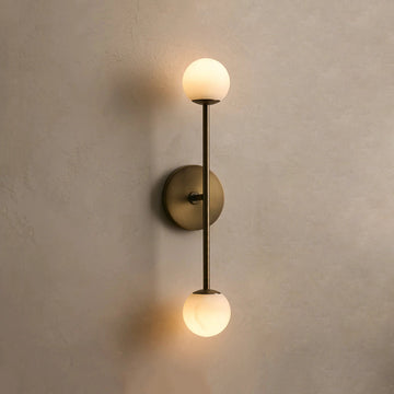 Girouette Double Sconce Antique Brass