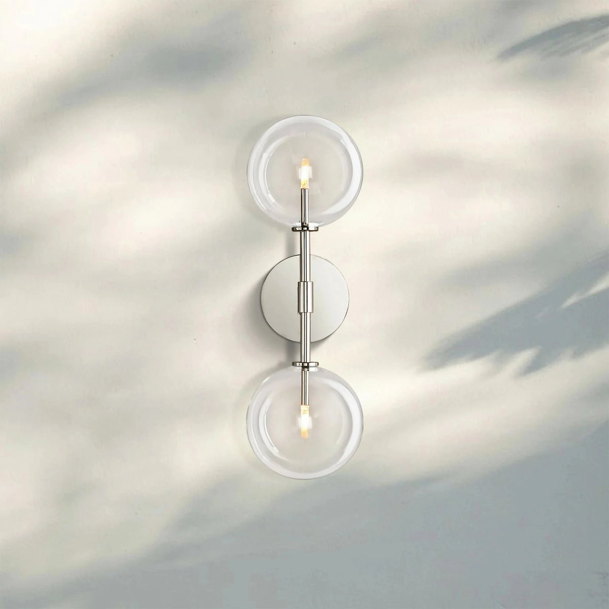 Glass Globe Linear Sconce - Polished NickelJoyfuzzy