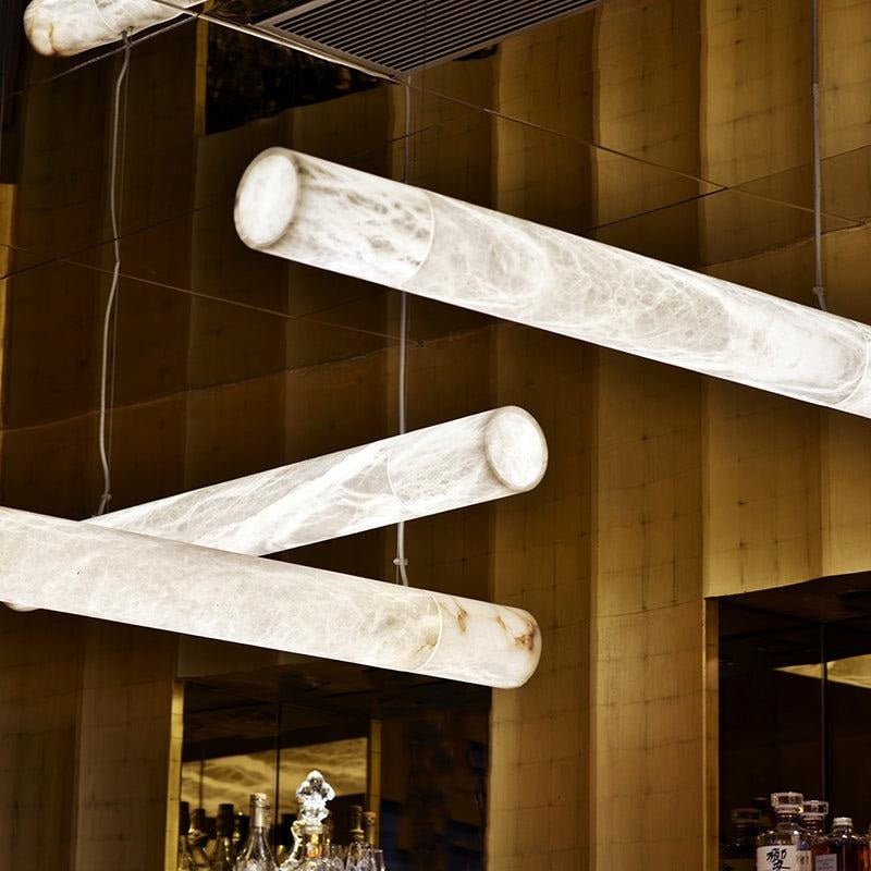 Grandeur Alabaster Linear Pendant Light, Bar Pendant Light