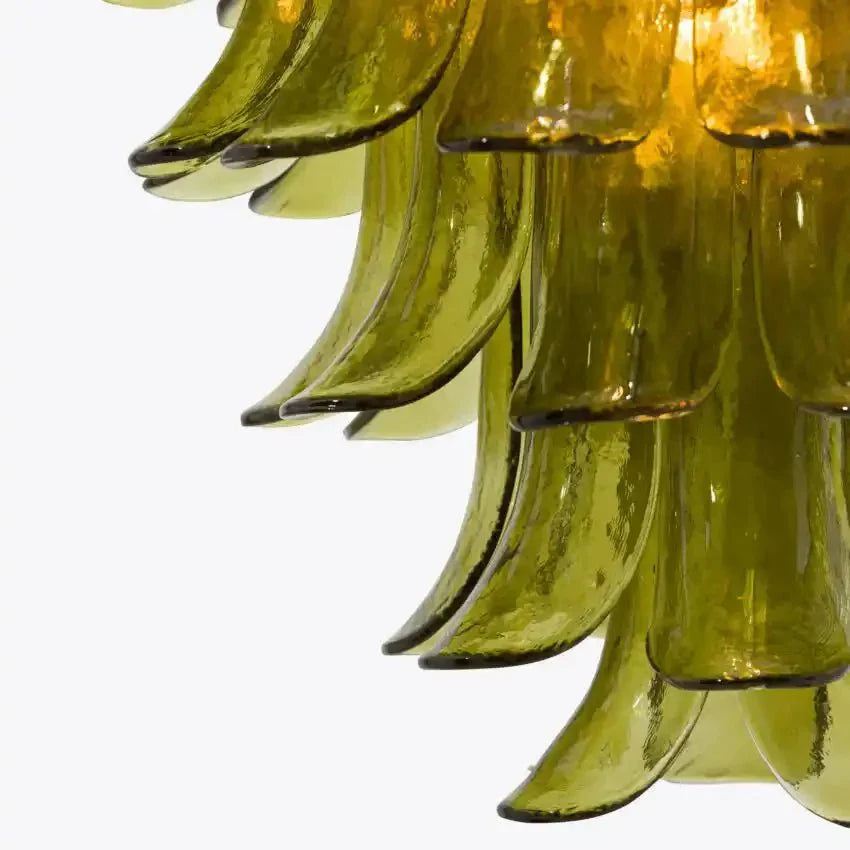 Green Petalo Murano Chandelier - Joyfuzzy