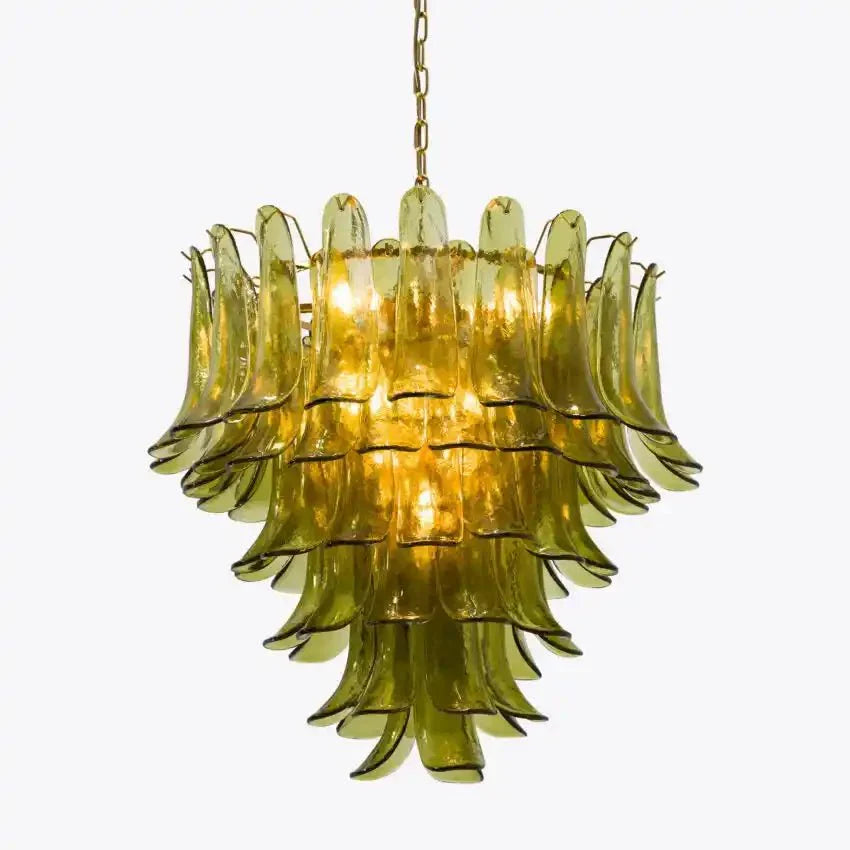 Green Petalo Murano Chandelier - Joyfuzzy