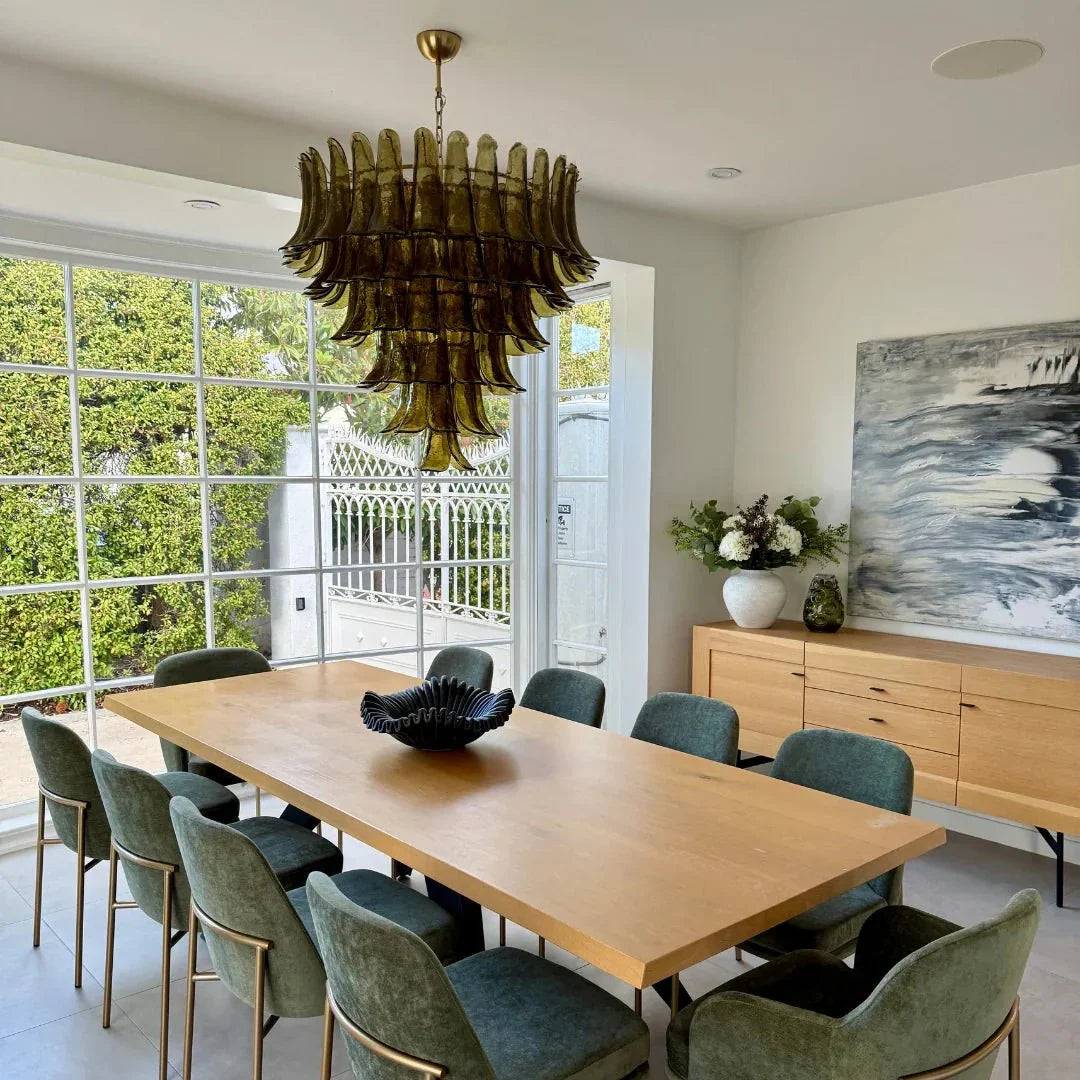 Green Petalo Murano Chandelier - Joyfuzzy