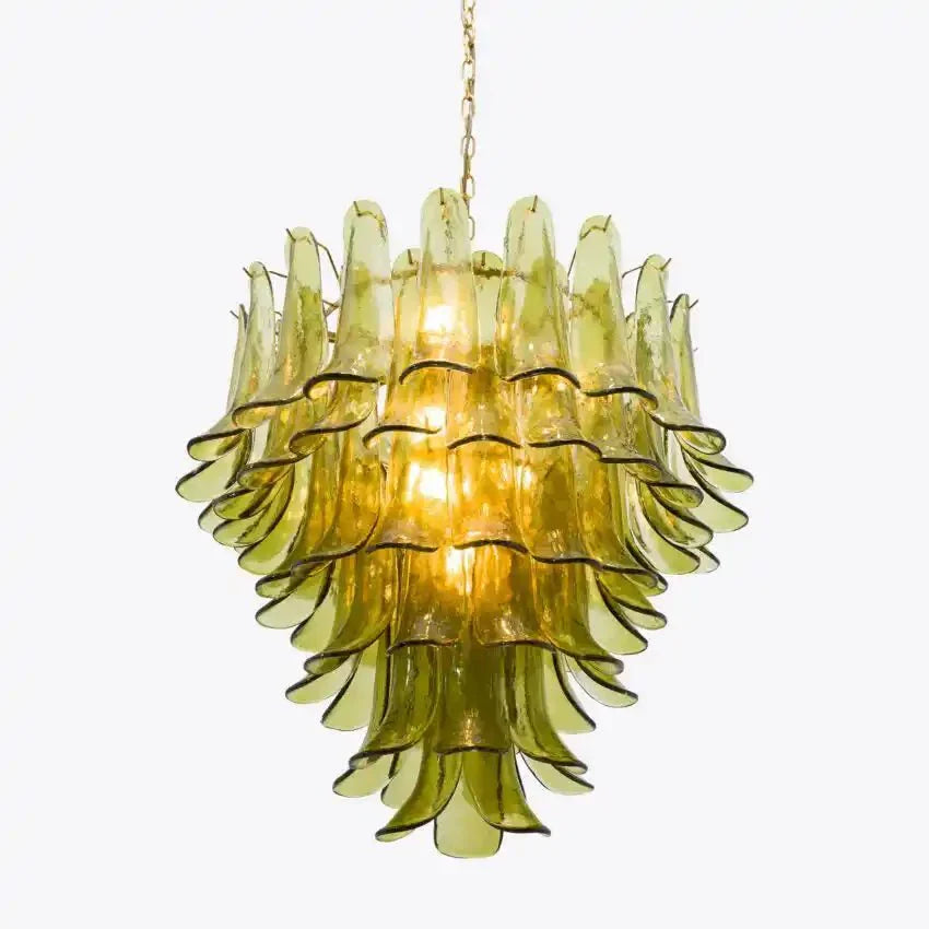 Green Petalo Murano Chandelier - Joyfuzzy