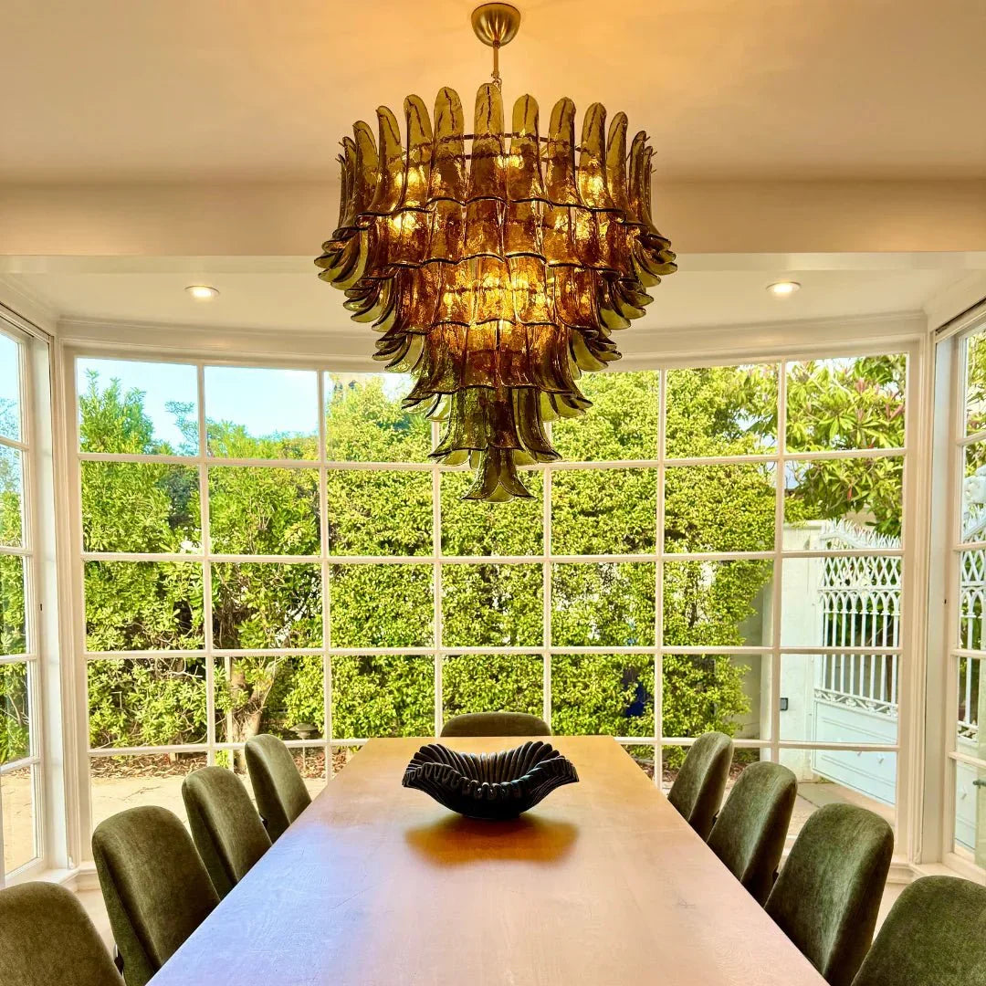 Green Petalo Murano Chandelier - Joyfuzzy
