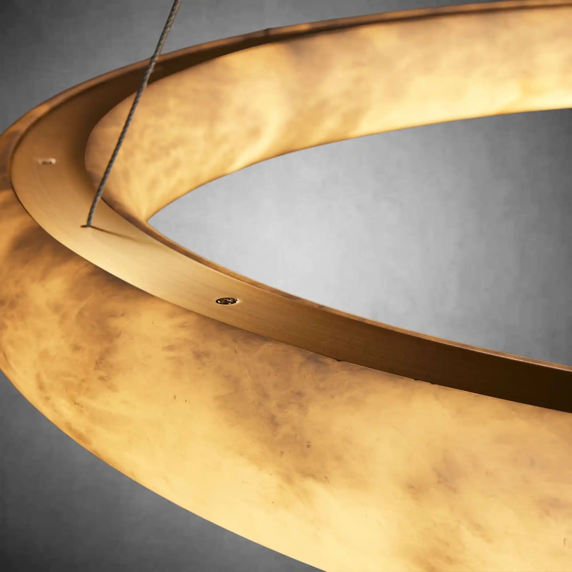 Halima Halo Spanish Alabaster LED Chandelier – 36" & 48" Luxury Light